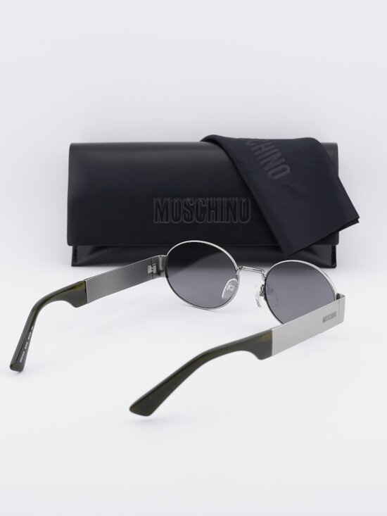 Moschino MOS185/S 06LB UE Oval Sunglasses - Ruthenium / Mirror main image 7